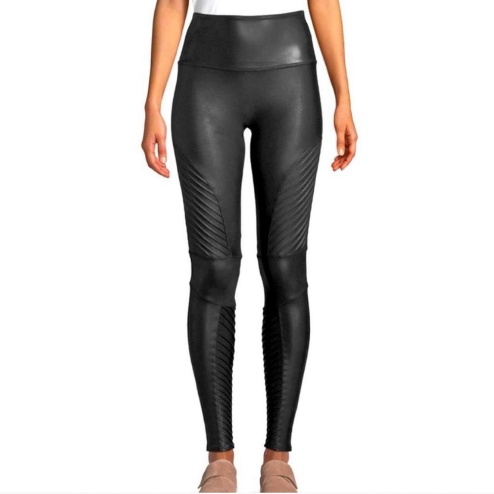SPANX Black Moto Leggings